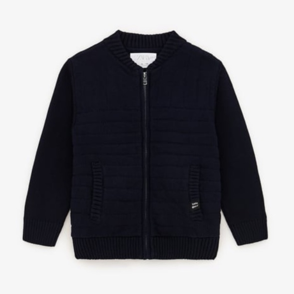Zara padded knit jacket/ sweater